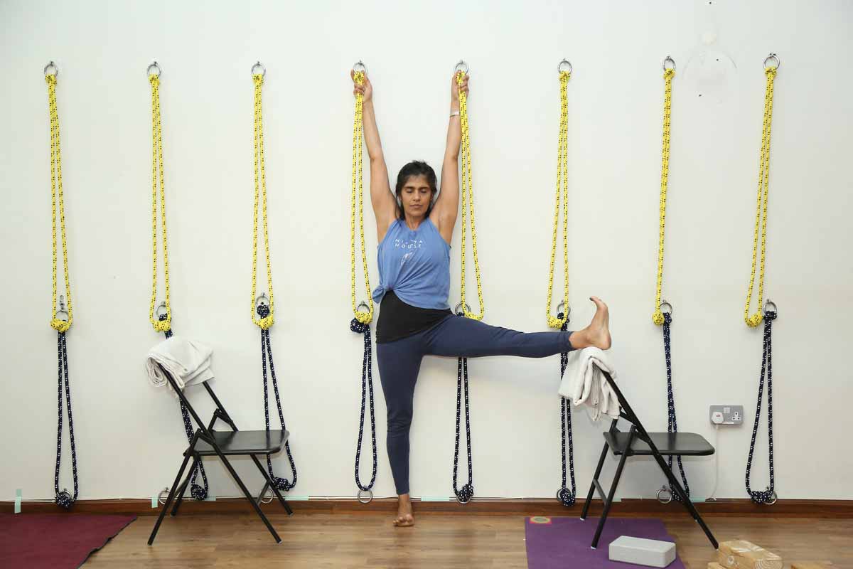 Iyengar rope wall - Challenge & Support The Art of Working with Yoga Props